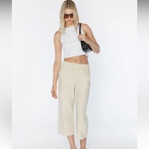 OAK + FORT Linen Cropped Pants